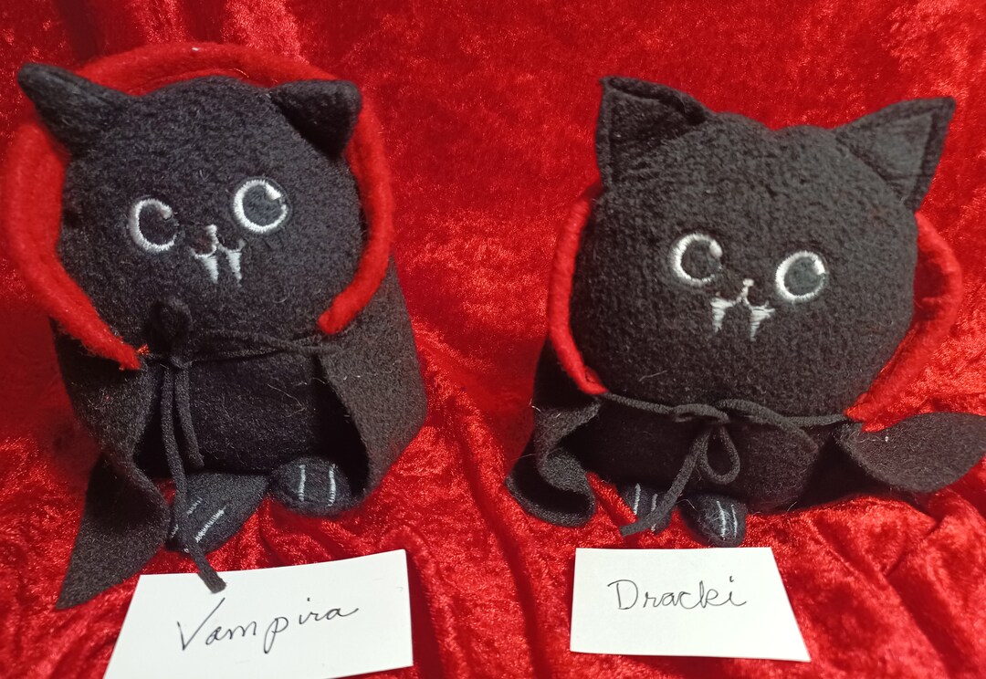 HALLOWEEN Lil' FAT Cats in Costumes Vampire Capes & Bat Etsy