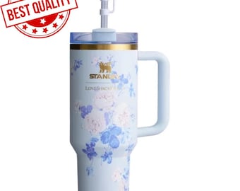 Vaso térmico Stanley x LoveShackFancy Quencher H2.0 de 1,2 litros (40 oz) azul