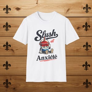 Anxiety Shirt Retro Slushie Tee Quebec Gift T-shirt Drôle Quebecois Quebec Humour