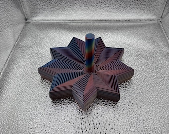 Collapsible Star Fidget Toy – 3D Printed Silk PLA Kinetic Desk Toy