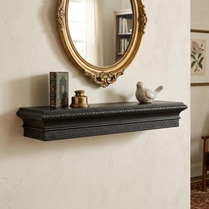 Antik stil flytande hylla gamla pengar dekor traditionell vägghylla vintage lyx display avsats bild 1