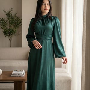 Casual Emerald Green Dress - Etsy