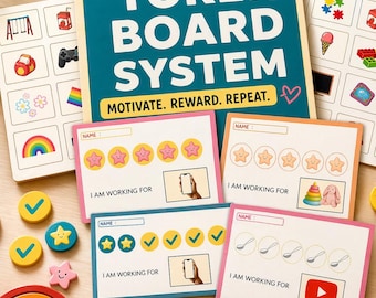 Sistema di segnalini visivi, strumento per la valutazione del comportamento in soggetti autistici e con ADHD, tabella dei premi per i pasti (download digitale)