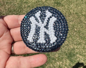 Bedazzled New York Yankees pin! Glam your baseball game day outfit!