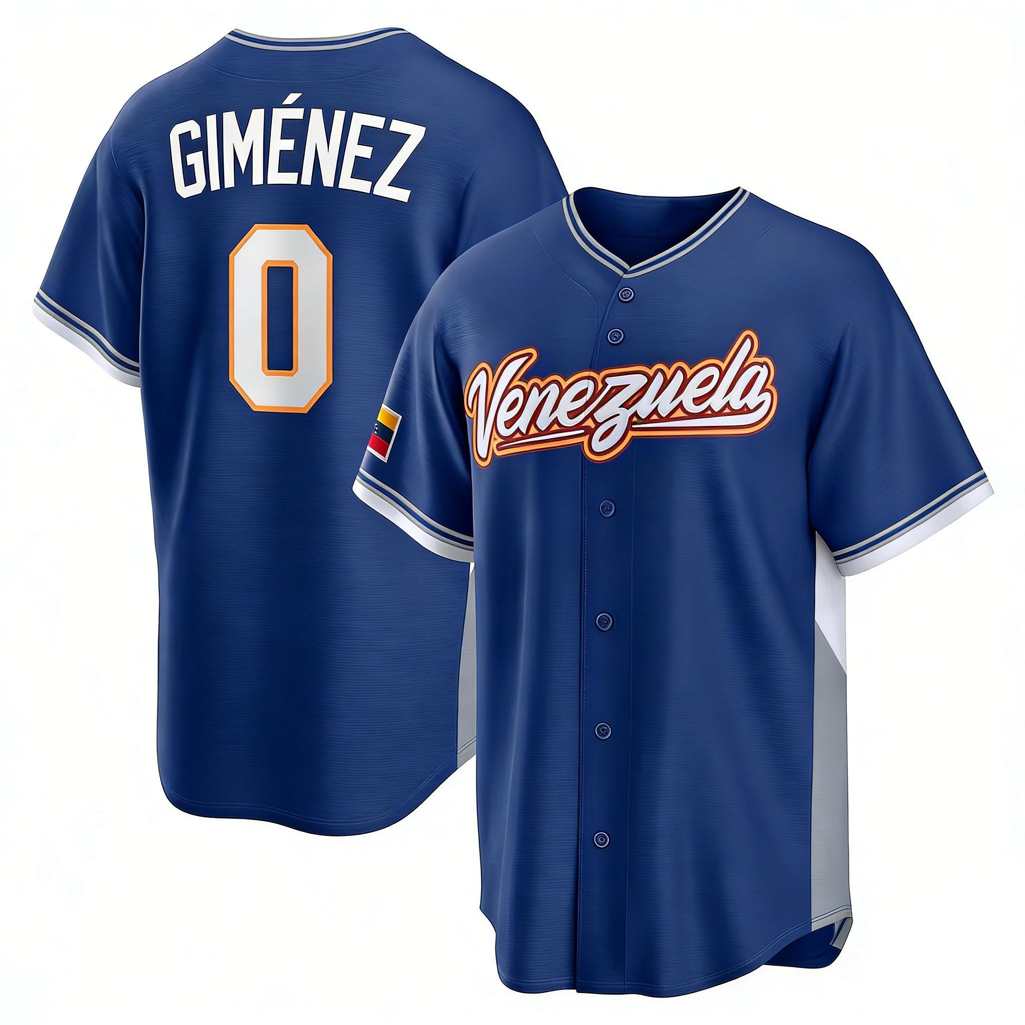 Discover Andrs Gimnez Jersey,Venezuela 2026 World Baseball Classic,Royal Limited PRINTED Shirt Custom Jersey Man/Youth size