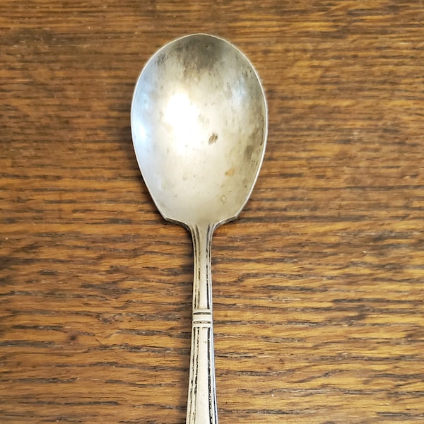 Vintage Royal Saxony Silver Plate Sugar Spoon