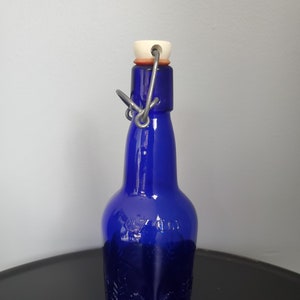 Vintage Cobalt Blue EZ Cap Floral Bottle