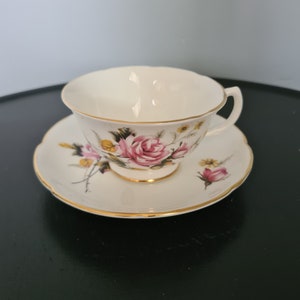 Vintage Royal Grafton English Rose Teacup and Saucer