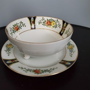 Vintage Noritake Morimura Soup Bowl and Plate