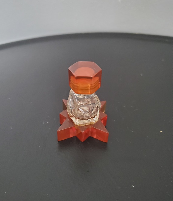 Vintage Mini Glass Perfume Bottle - image 2