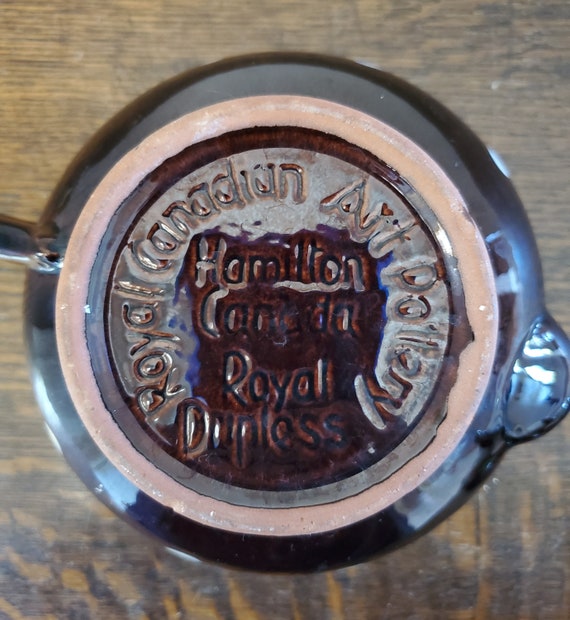 美used品 カットパイル ロイヤルバーリントン ダッフル 34 Royal Canadian Art Pottery Royal Dripless Teapot Hamilton Canada