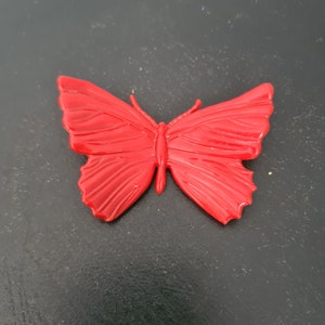 Vintage Red Butterfly Hair Barette