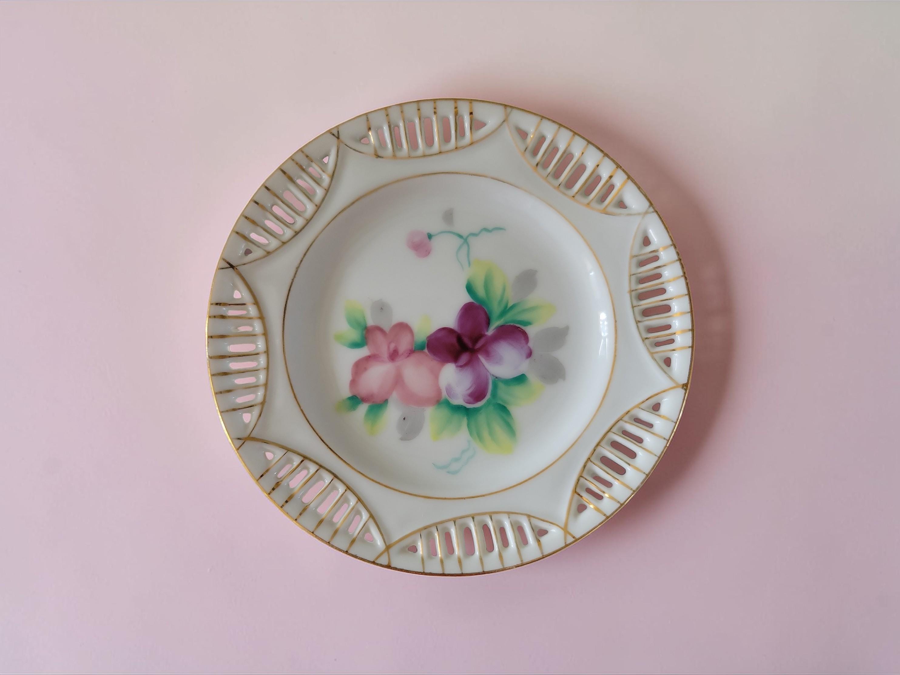 中国　手描き装飾の陶磁器皿 Shofu china - Etsy 日本