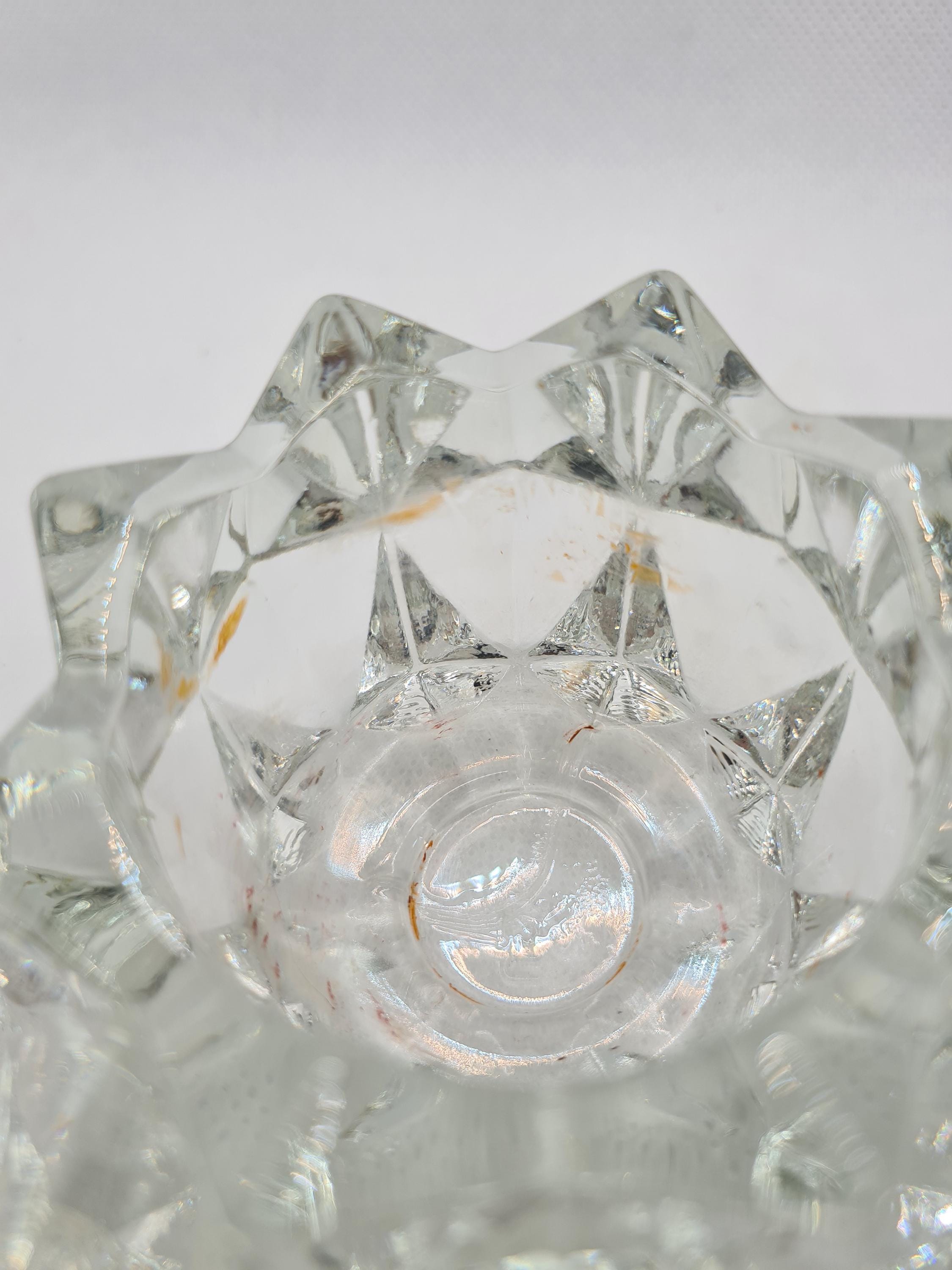 Lot De 4 Bougeoirs étoiles En Cristal Avon - Pour Bougies Chauffe-plat - Occasion Avec Légères Marques D'usage