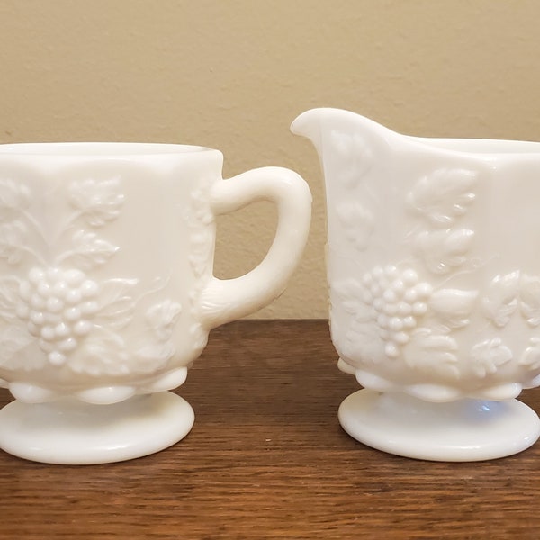 Milk Glass Creamer Etsy