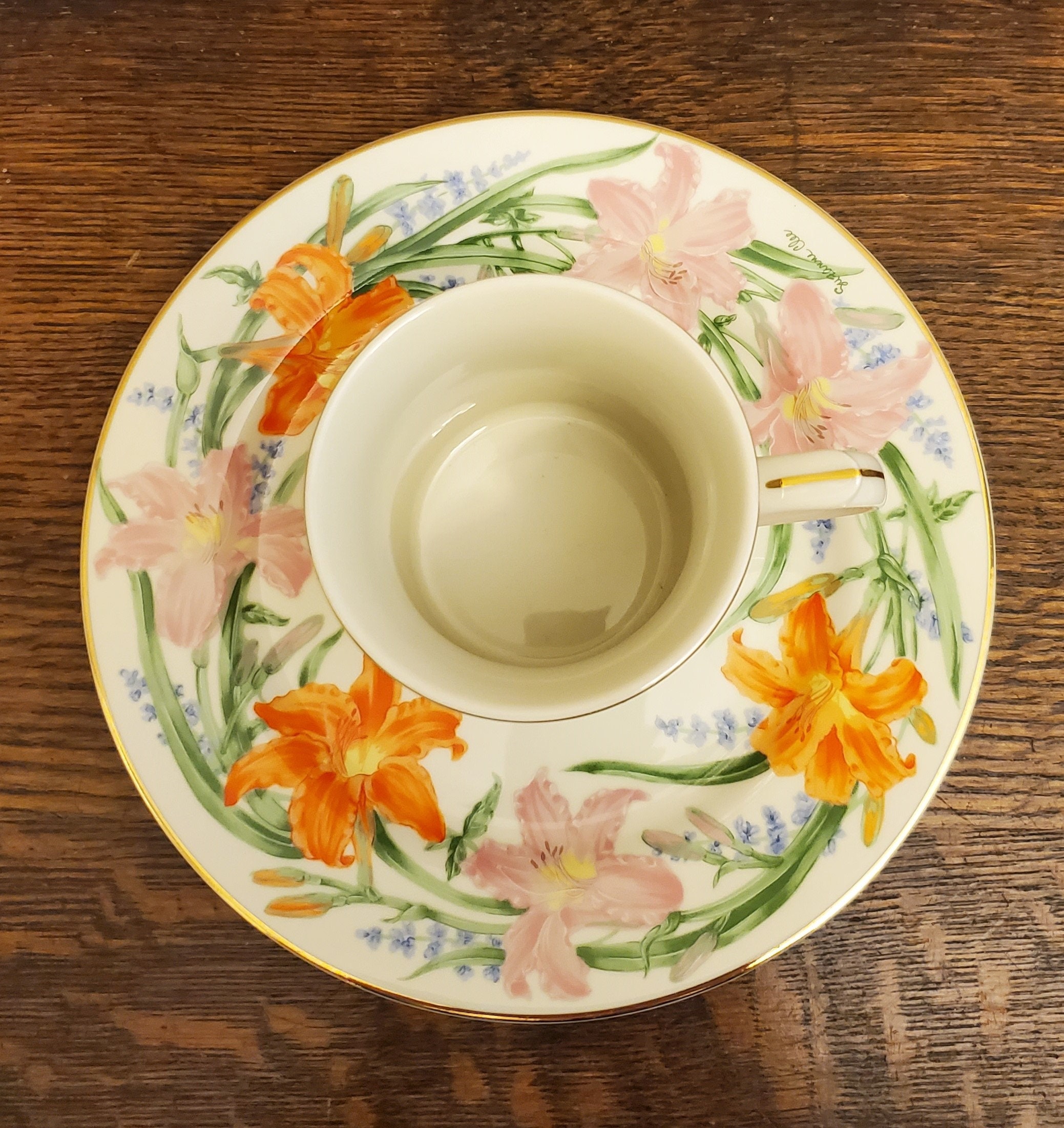Vintage Lenox Day Lily by Suzanne Clee the Flower Blossom Dessert