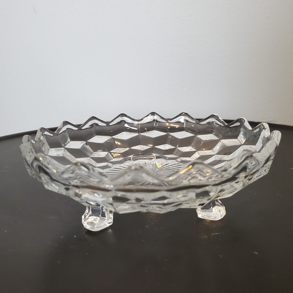 Vintage American Fostoria 3 Footed Candy Dish