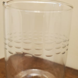 Vintage Etched Glass Pitcher