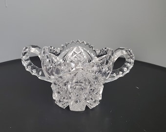 Vintage Cut Glass Sugar Bowl