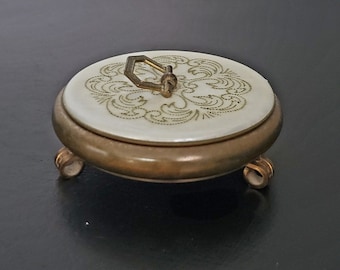 Vintage Gold and Mother of Pearl Trinket Box