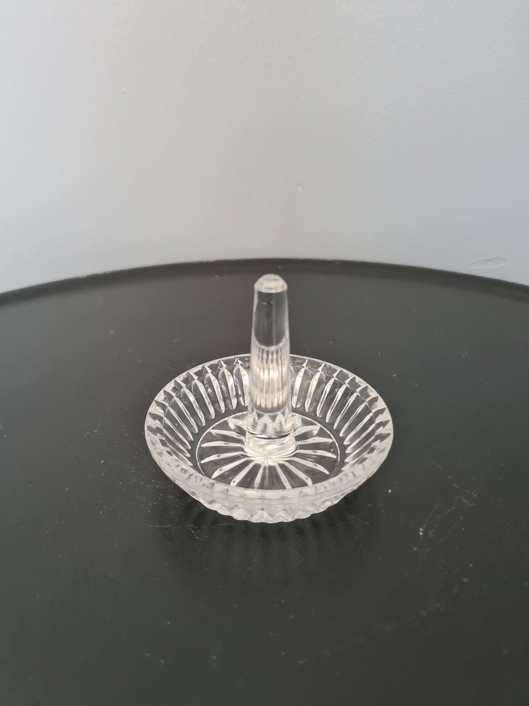 Vintage Clear Glass Ring Tree - Etsy