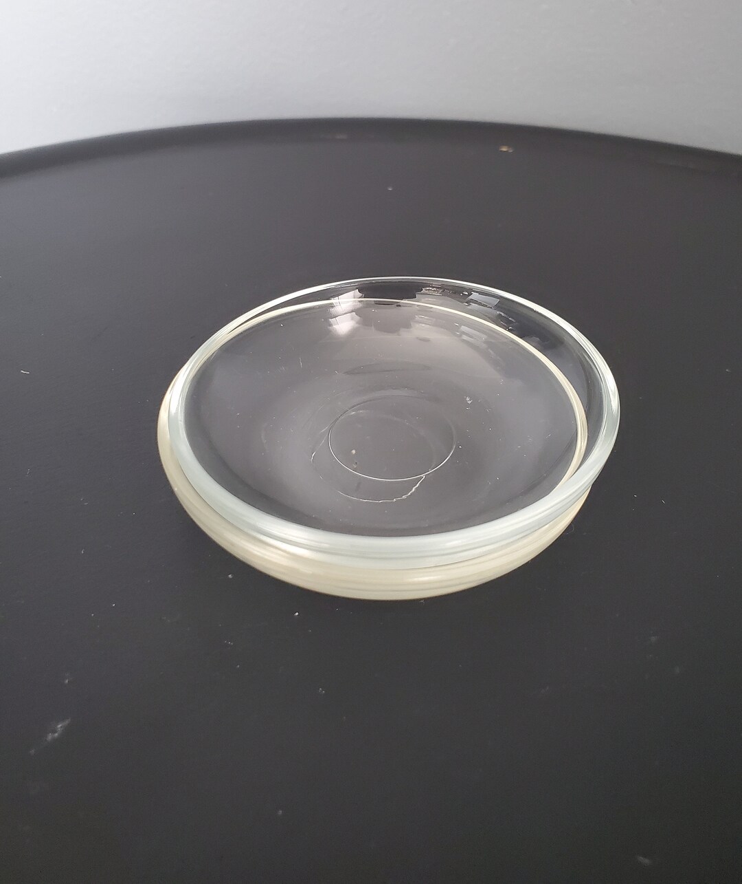 Vintage Clear Glass Dish Set of 2 Etsy