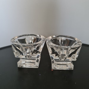 Vintage Fostoria Crystal Glass Candle Holders