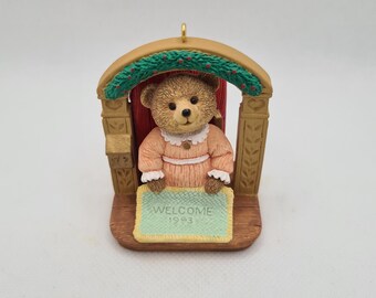 Hallmark Ornament You're Always Welcome Tender Touches Bear 1993
