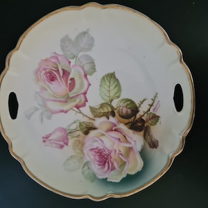 Vintage Clairon Floral 10 Inch Cake Plate