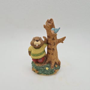 Vintage Tender Touches 1991 Wachstumstabelle Biber Figur
