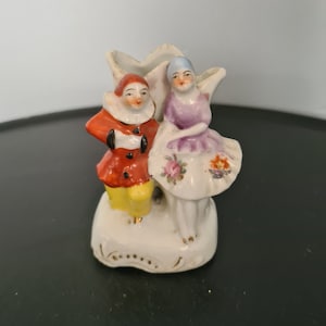 Vintage Miniature Porcelain Figural Bud Vase