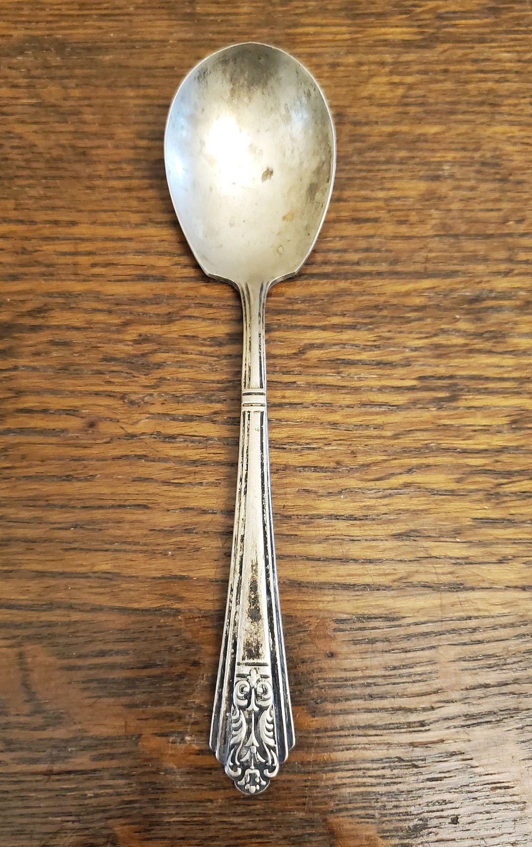 Vintage Royal Saxony Silver Plate Sugar Spoon Etsy