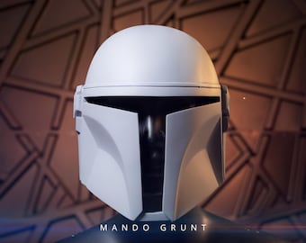 Kit de casco de Grunt mandaloriano – Kit de accesorios de resina – Casco de cosplay DIY – Reparto crudo