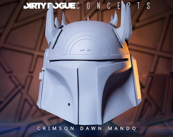 Crimson Dawn "Sicarii" Mandalorian Helmet Kit – Resin Prop Kit – DIY Cosplay Helmet – Raw Cast