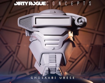 Kit de casco Ubese: casco modular de cosplay inspirado en Boushh; kit de 25 piezas de resina; casco de ciencia ficción estilo Star Wars; kit de construcción de accesorios DIY.