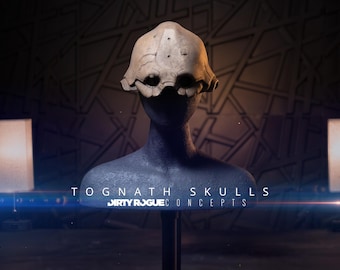 Cráneo de dos tubos bentónicos de Tognath: Cráneo de criatura inspirado en la pantalla