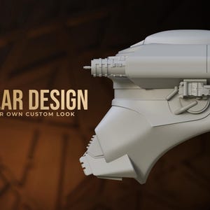 Ubese Helmet Kit – Boushh Inspired Modular Cosplay Helmet – 25 Piece Resin Prop Kit – Star Wars Style Sci-Fi Helmet – DIY Prop Builder Kit image 10
