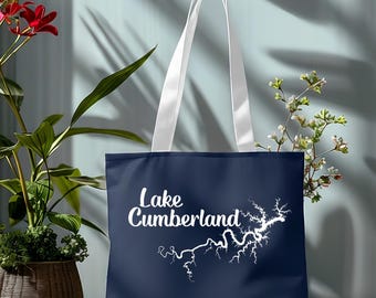 Lake Cumberland Tote Bag - Printed on Front/Back with 3 Size Options (13"-16"-18")