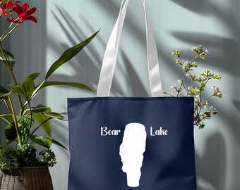 Bear Lake Tote Bag - Printed on Front/Back with 3 Size Options (13"-16"-18")