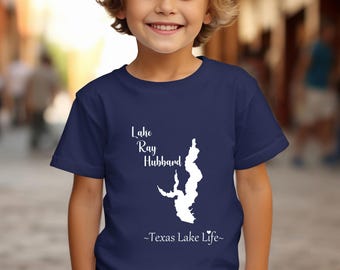Camiseta juvenil del lago Ray Hubbard - Camiseta ultrasuave - Vida en los lagos de Texas