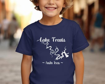 Lago Travis - Camiseta juvenil - Camiseta ultrasuave - Vida en los lagos de Texas