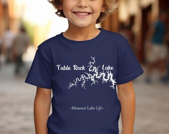 Camiseta juvenil del lago Table Rock - Camiseta ultrasuave - Camiseta con temática de la vida en el lago