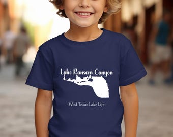Camiseta juvenil Lake Ransom Canyon - Camiseta ultrasuave - Vida lacustre en el oeste de Texas