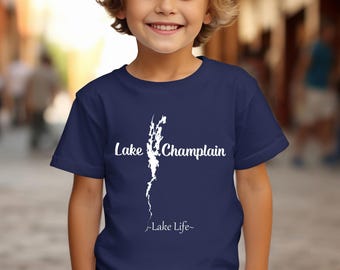 Camiseta juvenil del lago Champlain - Camiseta ultrasuave - Ropa para la vida en el lago