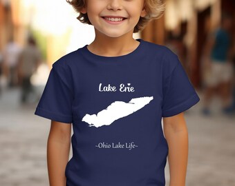Camiseta juvenil del lago Erie - Camiseta ultrasuave - Vida en el lago de Ohio