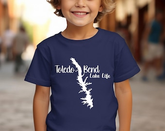 Camiseta juvenil del lago Toledo Bend - Camiseta ultrasuave - Camiseta con temática de la vida en el lago