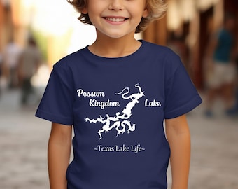 Camiseta juvenil Possum Kingdom Lake - Camiseta ultrasuave - Vida en los lagos de Texas