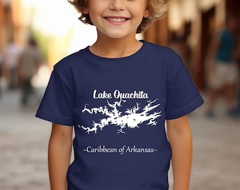 Camiseta juvenil del lago Ouachita - Camiseta ultrasuave - Camiseta de la vida en los lagos de Arkansas