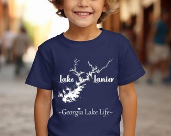 Camiseta juvenil del lago Lanier - Camiseta ultrasuave - Vida en los lagos de Georgia
