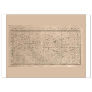 May include: A beige-toned Mercator map of the starry heavens, featuring a grid system with celestial coordinates. The title reads A Mercator MAP of the STARRY HEAVENS comprehending the whole Equinoctial and terminated by the Polar Circles.